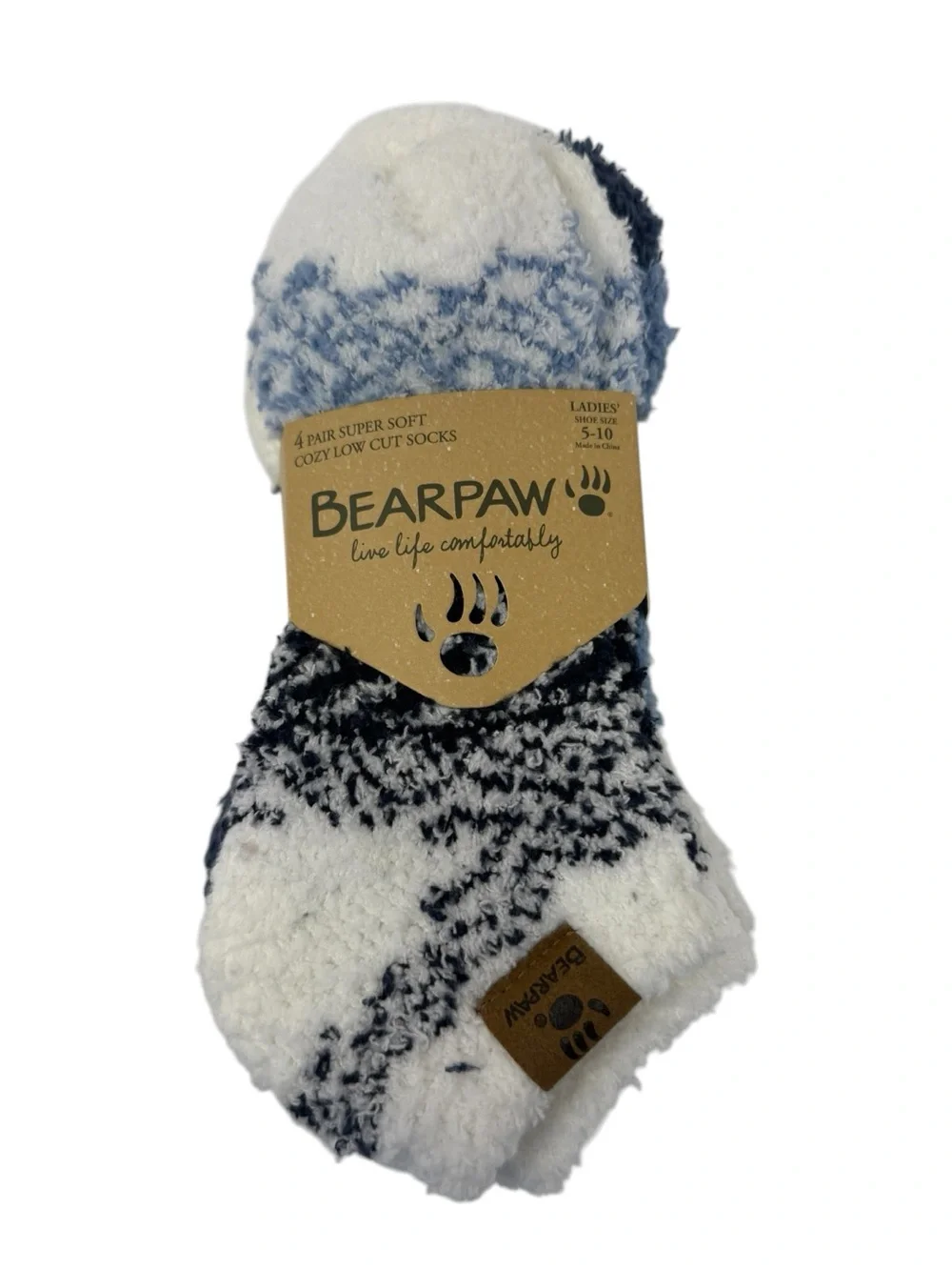 BearPaw Women’s 4 Pair Super Soft Cozy Low Cut Socks